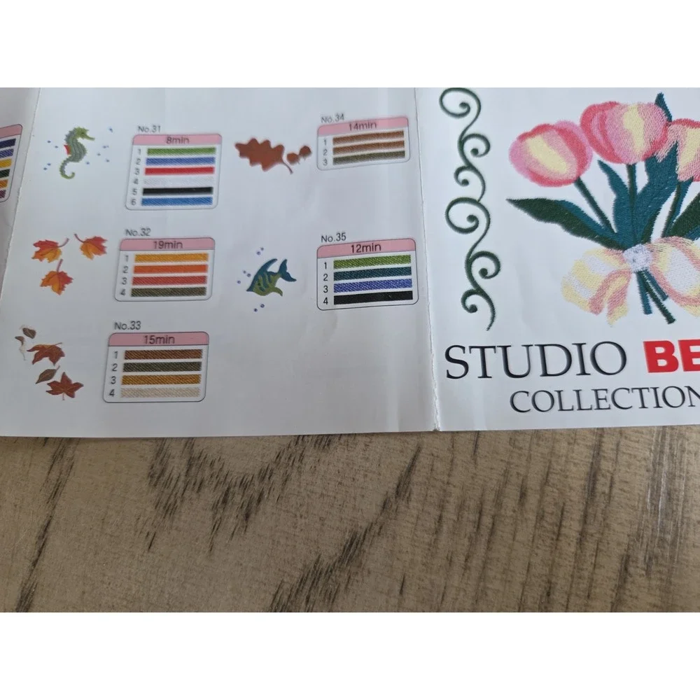 Bernina Deco Brother Bernette For Bernina Embroidery Designs Card No. 102 Spring